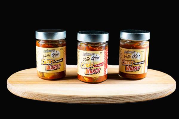 Volle Glas  Currywurst